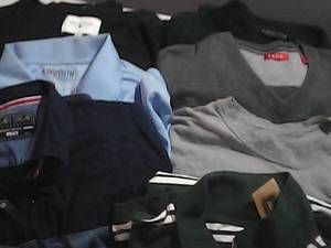 8 Mens Polo pull over shirts size L