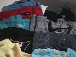 10 Mens pullover shirts size L...