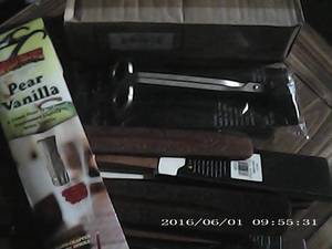 3 Wick trimmers, incense and stick holders (8)