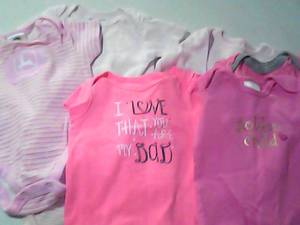 8 pink onesies size 3-6 months, NEW...