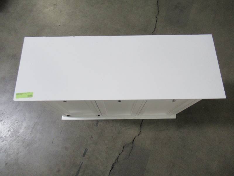 lot 400 image: Home Decorators Collection Hampton Harbor 37 in. Triple Tilt-Out Hamper in White 2601330410