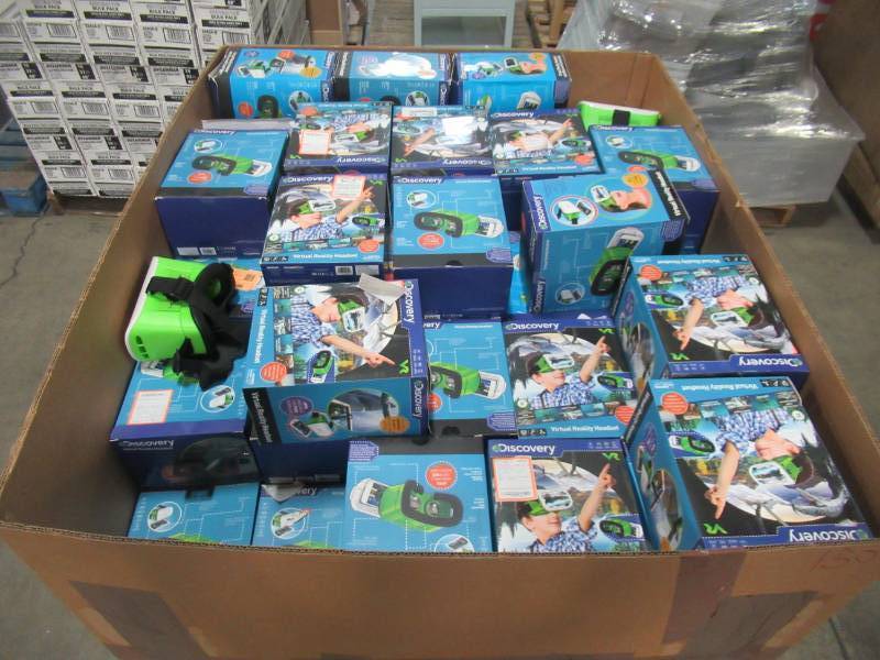 lot 406 image: WHOLESALE PALLET OF DISCOVERY VIRTUAL REALITY HEADSETS