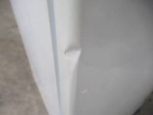 lot 305 image: Magic Chef 4.5 cu. ft. Double Door Mini Refrigerator in White HMDR450WE