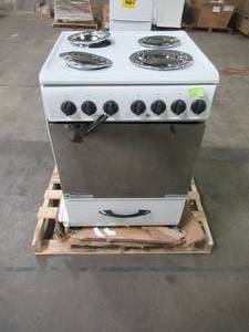 lot 306 image: Premium 24 in. 2.7 cu. ft. Electric Range in White PRE2415GW