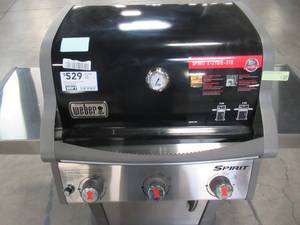 lot 407 image: Weber Spirit E-310 3-Burner Propane Gas Grill in Black with Built-In Thermometer 46510001