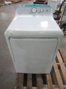 lot 312 image: Hotpoint 6.2 cu. ft. 120 Volt White Gas Vented Dryer HTX24GASKWS