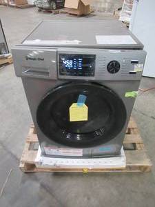 lot 315 image: Magic Chef 2.7 cu. ft. Silver All-in-One Combo Washer and Dryer MCSCWD27S5