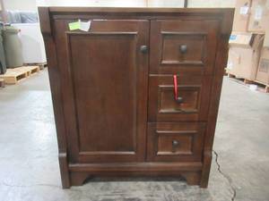 lot 342 image: Home Decorators Collection Creedmoor 30 in. W Bath Vanity Cabinet Only in Walnut CDNV3021R