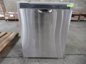 lot 346 image: Whirlpool Front Control Dishwasher in Monochromatic Stainless Steel with Anyware Plus Silverware Basket WDF520PADM
