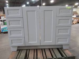 lot 200 image: Home Decorators Collection Westcourt 48 in. W x 21.69 in. D x 34.25 in. H Bath Vanity Cabinet Only in Sterling Gray WT48-ST