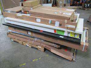 lot 111 image: WHOLESALE MIXED PALLET OF MICELLANOUS DOORS AND OTHER BUILDING MATERIALS