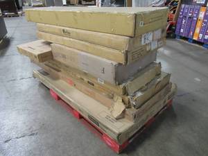 lot 113 image: WHOLESALE MIXED PALLET OF MICELLANOUS BED AND LIVING ROOM FURNITURE