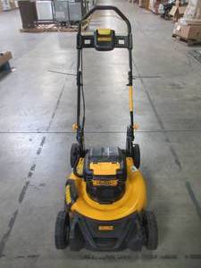 lot 61 image: Dewalt 21.5 in. 20-Volt MAX Lithium-Ion Cordless Battery Walk Behind Push Mower DCMWP233U2