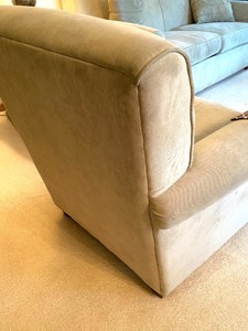 lot 2 image: Sage Green Arm Chair