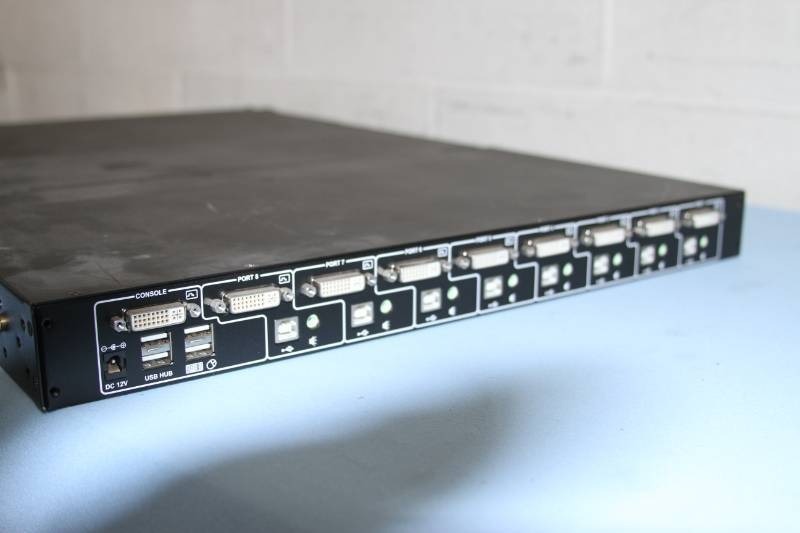 Rack Mount Console with Slide-Out Keyboard and Flip-Up Monitor DVI & USB