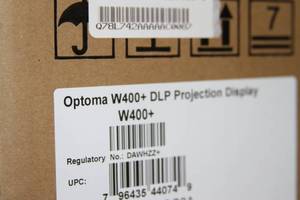 New in Box Optoma W400 DLP Super Bright WXGA Widescreen HD Home Theater Projector  Projection System