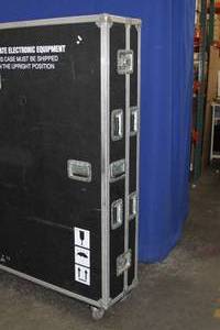 LARGE (HUGE) Foam Lined Shipping Case with Heavy Duty Casters - 91 x 70 x 15