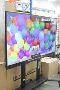 Sharp Aquos Full HD 80 1080p 240Hz LED Smart TV Television  Display Model LC-80LE661U with Mobile Stand  Cart