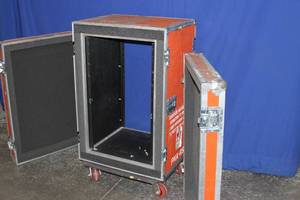 Maxline Shock-Mount Custom Audio  Video  Computer Equipment Rolling Rack Case with Heavy Duty Casters &