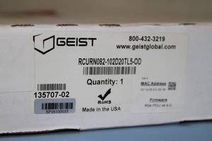 New in Sealed Box Geist RCURN082-102D20TL5-OD Rack-Mounted Switched Outlet Power Distribution System