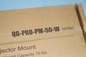 New in Box QualGear Pro AV Video LCD  DLP Universal Low Profile Projector Mount (White)