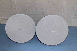 PAIR of Crestron Saros IC4T-W-T 4 2-Way In-Ceiling Pro Audio Speakers (White)