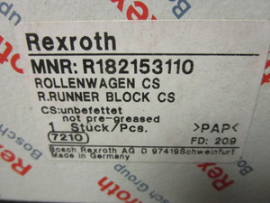 lot 570 image: BRAND NEW REXROTH BOSCH GROUP RUNNER BLOCK LINEAR BEARING