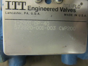 lot 665 image: ITT DIA-FLO SOLENOID VALVE