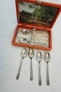 lot 7 image: silver spoons