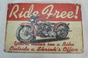 lot 18 image: Ride Free sign