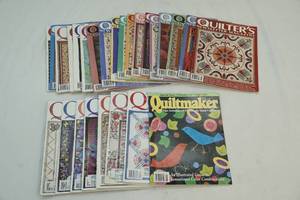 lot 80 image: vintage quilters newsletter magazines