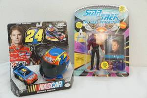 lot 170 image: Nascar helmet, Star Trek figure