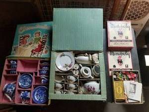 Vintage Childrens Tea Sets and Monopoly