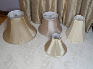 lot 24 image: Four Silk Lamp Shades