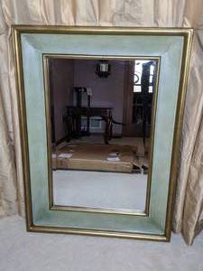 lot 20 image: Sage and Gold Framed Mirror