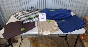 lot 115 image: Plain & Patterned Fabric
