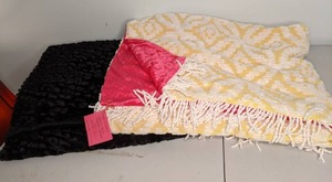 lot 141 image: Two Blankets Chenile & Velvet