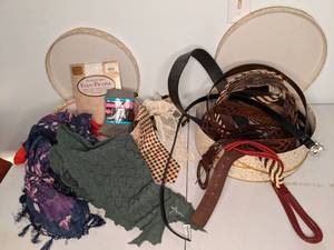 lot 144 image: Two Hat Boxes Brimming with Accessories