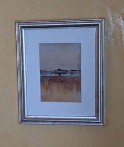 lot 46 image: Framed Watercolor Landscape Print