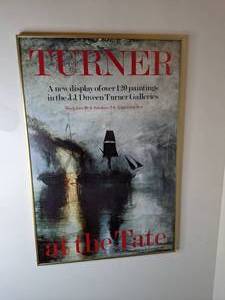 lot 175 image: Turner at the Tate Gallery London Framed Poster