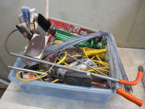 Tote of tools and hardware