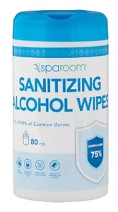 lot 233 image: SpaRoom Sanitizing Wipes - 80ct - 6 Pack