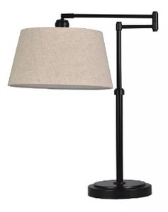 lot 240 image: 23 Traditional Swing Arm Oil Rubbed Table Lamp Black - Threshold