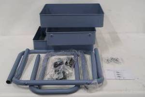 lot 211 image: Made By Design 3-Tier Metal Utility Cart - Blue