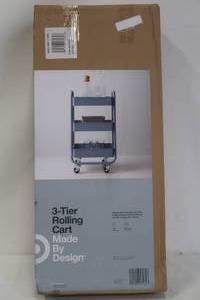 lot 227 image: Made By Design 3-Tier Metal Utility Cart - Blue
