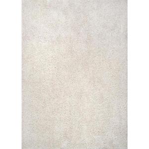 lot 35 image: STYLEWELL Sunbrooke White 6 ft. x 9 ft. Solid Shag Area Rug