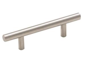 lot 60 image: Bar Pulls 3 in. (76 mm) Center-to-Center Sterling Nickel Cabinet Pull (25-Pack)