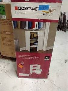 lot 10 image: CLOSETMAID Selectives 29 in. W White Corner Base Organizer for Wood Closet System