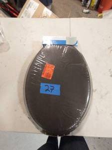 lot 27 image: Ginsey Elongated Closed Front Soft Toilet Seat in Chocolate Brown