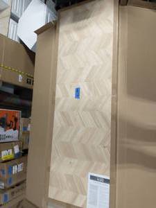 lot 49 image: Unfinished Hevea with Chevron 6 ft. L x 25 in. D x 1.5 in. T Butcher Block Countertop